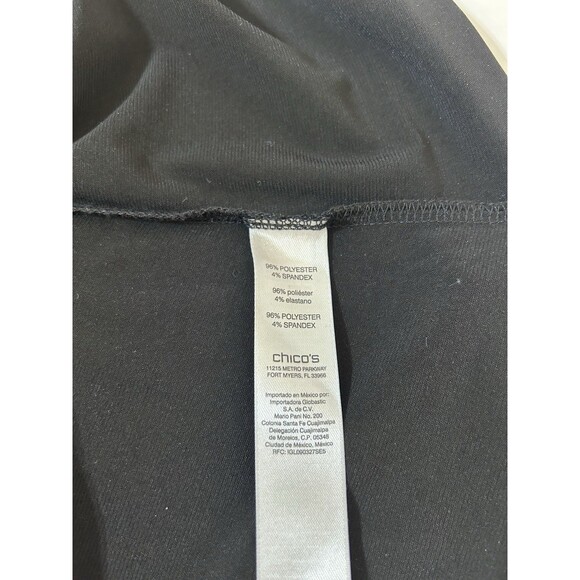 Chicos Elegant Black “Ultimate Tee” - Asymmetrical Hem Tunic Size 0 - Picture 5 of 8